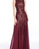 Badgley Mischka Collection Badgley Mischka Collection Sequin and Georgette Gown - 1