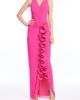 Badgley Mischka Collection Badgley Mischka Collection Wire Ruffle Detail Column Gown - 1