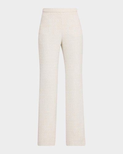 Badgley Mischka Collection Boucle Tweed Bootcut Pants