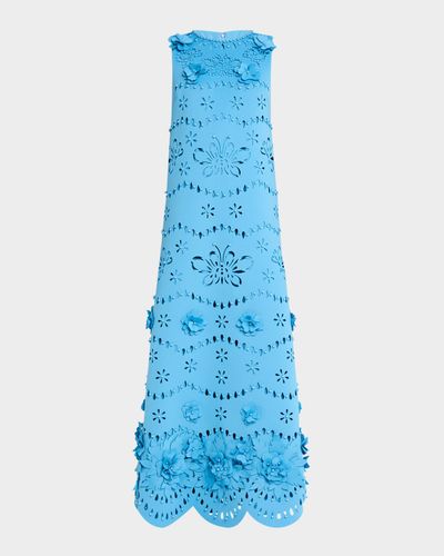 Badgley Mischka Collection Cutout Beaded Floral Applique Gown