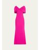 Badgley Mischka Collection Twist-Front Trumpet Gown - 1