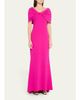 Badgley Mischka Collection Twist-Front Trumpet Gown - 4
