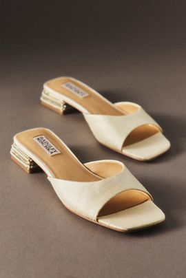 Badgley Mischka Oahu Crystal Open-Toe Heels