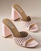 Badgley Mischka Omni Block Heel Heart Sandals - 1