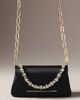 Badgley Mischka Seraphina Satin Clutch with Crystal Handslip - 1