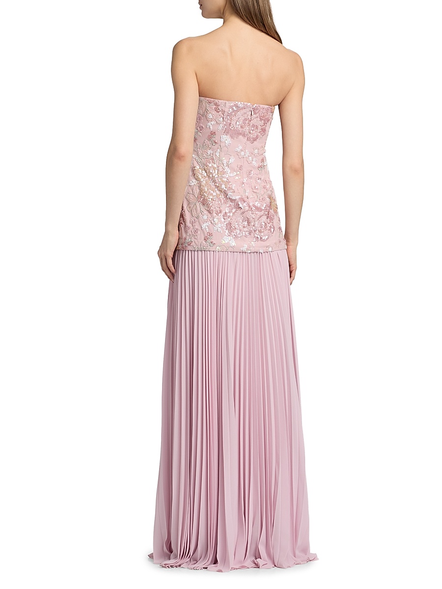 drop waist velvet dress add to hearts badgley mischka Badgley Mischka Velvet Mock Neck Belted Sheath Gown Dress main image 0