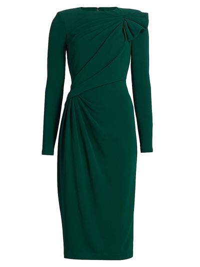 Badgley Mischka Women's Draped Long-Sleeve Cocktail Dress