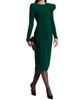 Badgley Mischka Women's Draped Long-Sleeve Cocktail Dress - 2