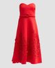 Badgley Mischka Women's Floral Laser-Cut Strapless Cocktail Dress - 1
