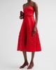 Badgley Mischka Women's Floral Laser-Cut Strapless Cocktail Dress - 4