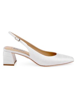Badgley Mischka Women's Oaklee 50MM Silk Slingback Pumps