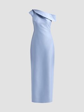 Badgley Mischka Women's One-Shoulder Mikado Gown