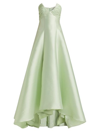 Badgley Mischka Women's Pebble Gazar Strapless Gown