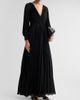 Badgley Mischka Women's Pleated Chiffon Long-Sleeve Gown - 4