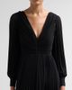 Badgley Mischka Women's Pleated Chiffon Long-Sleeve Gown - 5