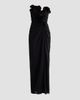 Badgley Mischka Women's Pleated Ruffle Chiffon Column Gown - 1