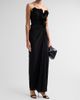 Badgley Mischka Women's Pleated Ruffle Chiffon Column Gown - 4