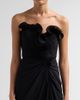 Badgley Mischka Women's Pleated Ruffle Chiffon Column Gown - 5