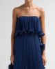 Badgley Mischka Women's Ruffle Pleated Chiffon Strapless Gown - 5