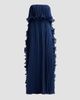 Badgley Mischka Women's Ruffle Pleated Chiffon Strapless Gown - 6