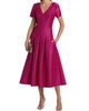 Badgley Mischka Women's Satin Cocktail Midi-Dress - 3