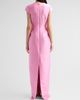 Badgley Mischka Women's Satin Wrapped-Bodice Column Gown - 3