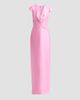 Badgley Mischka Women's Satin Wrapped-Bodice Column Gown - 6