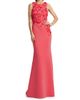 Badgley Mischka Women's Scuba Floral & Crystal Gown - 2