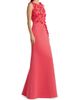 Badgley Mischka Women's Scuba Floral & Crystal Gown - 4