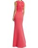 Badgley Mischka Women's Scuba Floral & Crystal Gown - 5