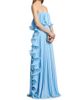 Badgley Mischka Women's Soft Pleated Frill Strapless Gown - 4