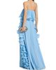 Badgley Mischka Women's Soft Pleated Frill Strapless Gown - 5