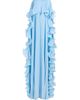 Badgley Mischka Women's Soft Pleated Frill Strapless Gown - 8