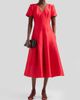 Badgley Mischka Women's Stretch Mikado V-Neck Midi Dress - 2