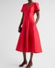 Badgley Mischka Women's Stretch Mikado V-Neck Midi Dress - 4