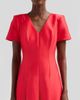 Badgley Mischka Women's Stretch Mikado V-Neck Midi Dress - 5
