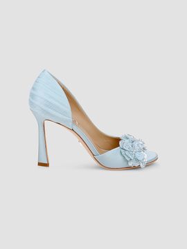 Badgley Mischka Women's Yana 90MM Embellished Satin D'Orsay Pumps