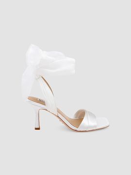 Badgley Mischka Women's Yanis 75MM Satin Ankle-Wrap Sandals