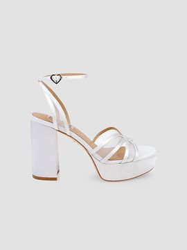 Badgley Mischka Women's Yohana 100MM Satin & Mesh Sandals