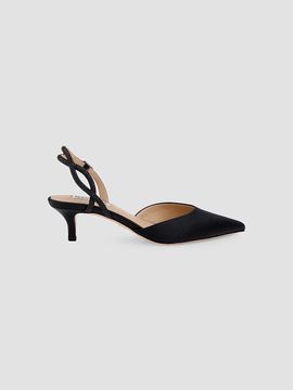 Badgley Mischka Women's Yulianna 45MM Satin Slingback Pumps