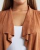 Bagatelle Bagatelle Drape Front Faux Suede Jacket - 4