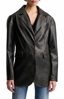 Bagatelle Bagatelle Faux Leather Blazer