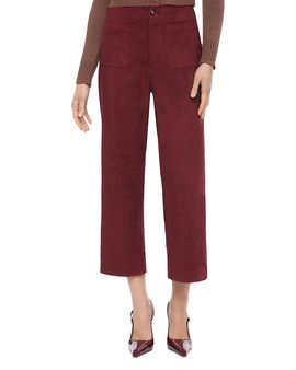 Bagatelle Bagatelle Faux Suede Wide Leg Pants