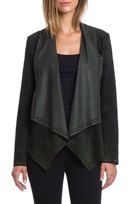 Bagatelle Bagatelle Laser Cut Goatskin Suede Jacket