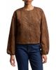 Bagatelle Bagatelle Leaf Embroidery Faux Suede Jacket - 1