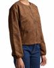 Bagatelle Bagatelle Leaf Embroidery Faux Suede Jacket - 4