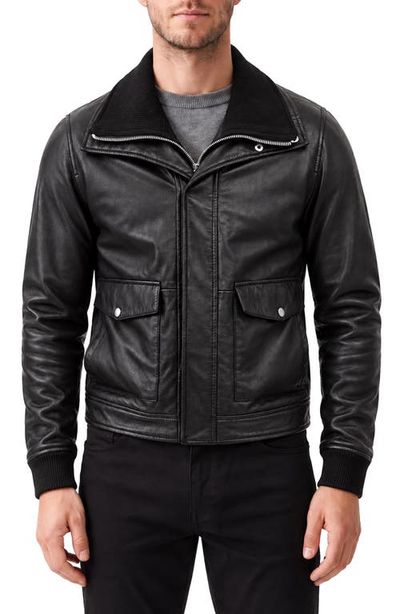 Bagatelle Bagatelle Leather Jacket with Removable Knit Bib