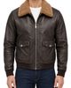 Bagatelle Bagatelle Oversized Leather Aviator Jacket - 1