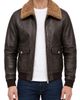 Bagatelle Bagatelle Oversized Leather Aviator Jacket - 2