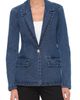 Bagatelle Bagatelle Padded Shoulder Denim Blazer - 4